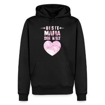 Beste Mama der Welt Muttertag weltbeste Mama - Männer Premium Bio Hoodie - Schwarz - Vorne - Nico (187cm)