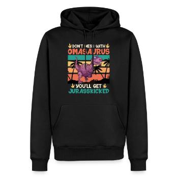 Omasaurus Muttertag Grandma Mama Tag Oma - Männer Premium Bio Hoodie - Schwarz - Vorne - Nico (187cm)