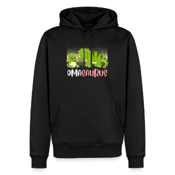 Omasaurus Muttertag Großmutter Saurus Omi - Männer Premium Bio Hoodie - Schwarz - Vorne - Nico (187cm)