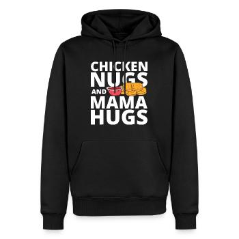 Chicken Nugs and Mama Hugs Funny Boys, Girls toddl - Men’s Premium Organic Hoodie - black - Front - Nico (187cm)
