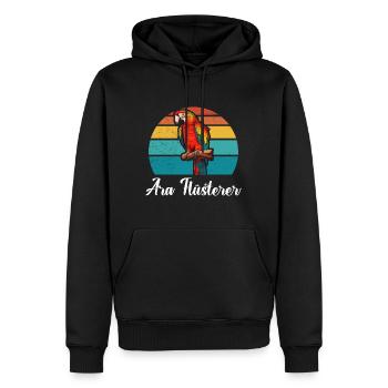 Ara Flüsterer Macaw Whisperer Papageien Fan - Männer Premium Bio Hoodie - Schwarz - Vorne - Nico (187cm)