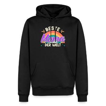 Coole Mama Muttertag weltbeste Mama Mothersday - Männer Premium Bio Hoodie - Schwarz - Vorne - Nico (187cm)