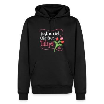 Tulpen Tulpen Blumengärtner - Nur ein Mädchen, das liebt - Männer Premium Bio Hoodie - Schwarz - Vorne - Nico (187cm)