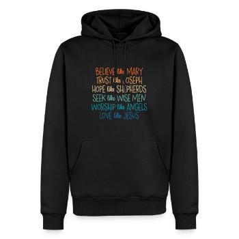 Juneteenth Celebrating Black Freedom 1865 African - Men’s Premium Organic Hoodie - black - Front - Nico (187cm)