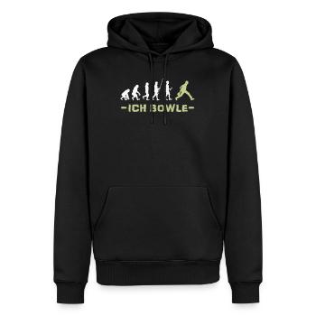 Evolution Bowling Shirt Ich Bowle Bowlingspieler - Männer Premium Bio Hoodie - Schwarz - Vorne - Nico (187cm)
