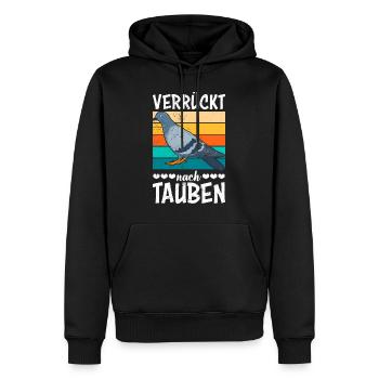 Verrückt nach Tauben Taubenhalter Tauben Fan - Männer Premium Bio Hoodie - Schwarz - Vorne - Nico (187cm)