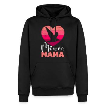 Möwen Mama Vogelliebhaber Möwe Frauen - Männer Premium Bio Hoodie - Schwarz - Vorne - Nico (187cm)