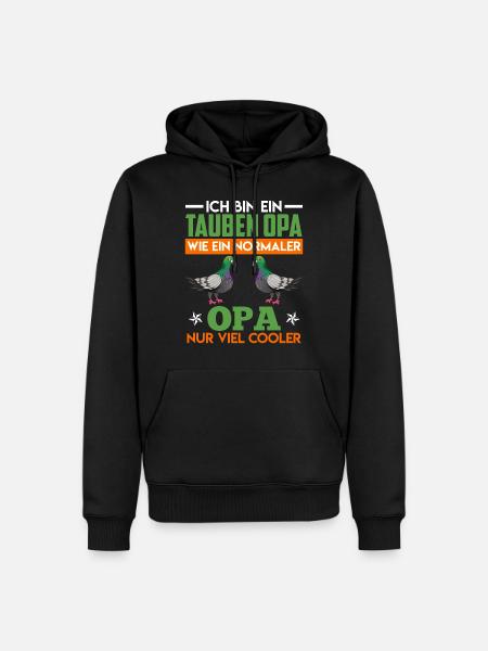 Tauben Opa Taubenhalter Tauben Fan Männer - Männer Premium Bio Hoodie - Schwarz