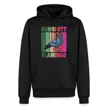Ruhrpott Flamingo Taubenfreunde Tauben Fan - Männer Premium Bio Hoodie - Schwarz - Vorne - Nico (187cm)