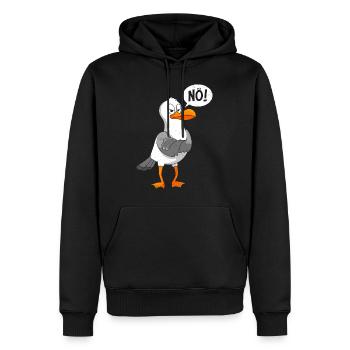 Möwen Nö! sture Möwe Seevogel Seagull - Männer Premium Bio Hoodie - Schwarz - Vorne - Nico (187cm)