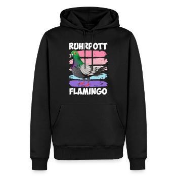 Ruhrpott Flamingo Taubenliebhaber Tauben - Männer Premium Bio Hoodie - Schwarz - Vorne - Nico (187cm)