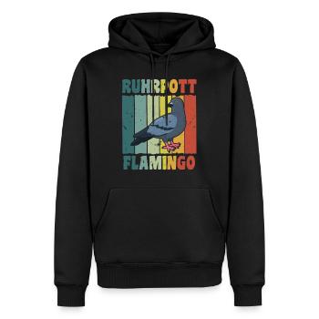 Ruhrpott Flamingo Taubenfreunde Tauben Fan - Männer Premium Bio Hoodie - Schwarz - Vorne - Nico (187cm)