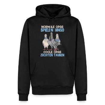 Opas Normale Opas spielen Bingo coole Opas - Männer Premium Bio Hoodie - Schwarz - Vorne - Nico (187cm)