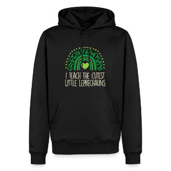 Ich unterrichte den süßesten kleinen Kobold St. Patricks D - Männer Premium Bio Hoodie - Schwarz - Vorne - Nico (187cm)