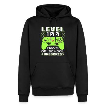Video Gamer Student 100th Day Teacher 100 Days of - Men’s Premium Organic Hoodie - black - Front - Nico (187cm)