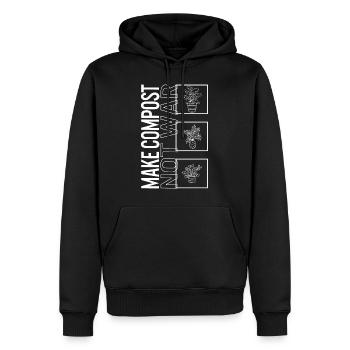 Machen Sie Kompost statt Krieg, Gartenpflanzen Gartenarbeit - Männer Premium Bio Hoodie - Schwarz - Vorne - Nico (187cm)