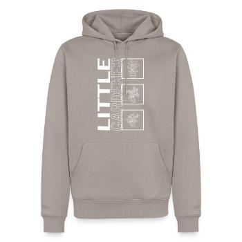 Petit jardinier, amateur de jardinage de plantes de jardin - Sweat à capuche Premium bio Homme - taupe - Devant - Nico (187cm)