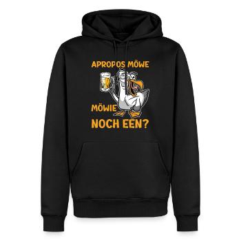 Apropos Möwe Mowie noch Een? Möwen Shirt - Männer Premium Bio Hoodie - Schwarz - Vorne - Nico (187cm)