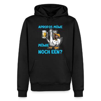 Apropos Möwe Mowie noch Een? Möwen Shirt - Männer Premium Bio Hoodie - Schwarz - Vorne - Nico (187cm)