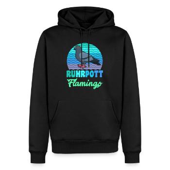 Ruhrpott Flamingo Taubenfreunde Tauben Fan - Männer Premium Bio Hoodie - Schwarz - Vorne - Nico (187cm)