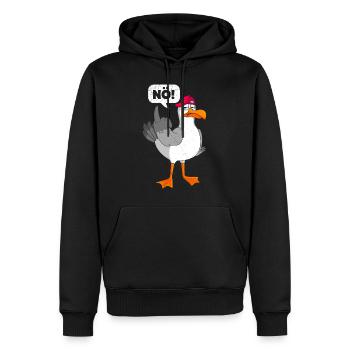 Möwen Nö! sture Möwe Seevogel Seagull - Männer Premium Bio Hoodie - Schwarz - Vorne - Nico (187cm)
