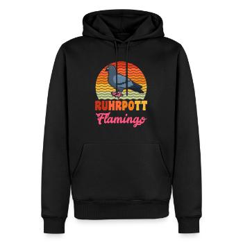 Ruhrpott Flamingo Taubenfreunde Tauben Fan - Männer Premium Bio Hoodie - Schwarz - Vorne - Nico (187cm)