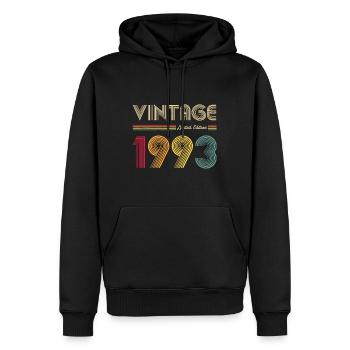 Millésime 1993 Hommes Femmes 30e anniversaire 30 ans G - Sweat à capuche Premium bio Homme - noir - Devant - Nico (187cm)