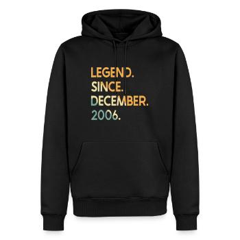 16 Years Vintage Legend Since December 2006 16th B - Men’s Premium Organic Hoodie - black - Front - Nico (187cm)