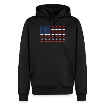 Bowling USA Bowling Player America Flag Shirt - Sweat à capuche Premium bio Homme - noir - Devant - Nico (187cm)