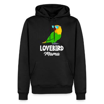 Lovebird Mama Liebesvögel Papagei Halter Frauen - Männer Premium Bio Hoodie - Schwarz - Vorne - Nico (187cm)