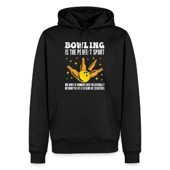 Bowling It´s like Workout Bierfan Bowlingspieler - Männer Premium Bio Hoodie - Schwarz - Vorne - Nico (187cm)