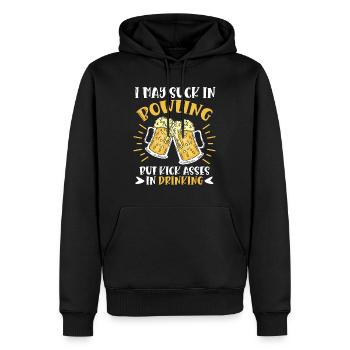 Bowlingspieler I may Suck in Bowling Bierfan - Männer Premium Bio Hoodie - Schwarz - Vorne - Nico (187cm)