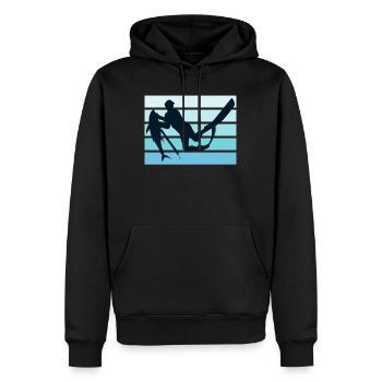 Spearfishing Dive Fischjagd Speerfischer - Männer Premium Bio Hoodie - Schwarz - Vorne - Nico (187cm)