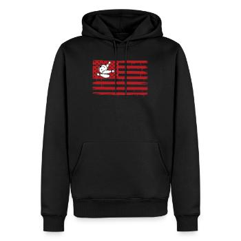 Bowling USA Bowling Player America Flag Shirt - Sweat à capuche Premium bio Homme - noir - Devant - Nico (187cm)