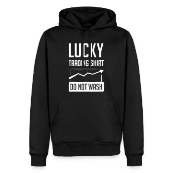 Stock Market Outfit For Stock Trader Trading - Men’s Premium Organic Hoodie - black - Front - Nico (187cm)