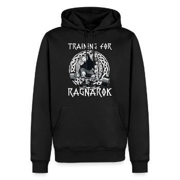 Entraînement viking pour Ragnarok Warrior Vikings - Sweat à capuche Premium bio Homme - noir - Devant - Nico (187cm)
