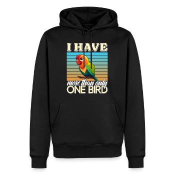 Liebesvogel I have more than one Bird Papagei - Männer Premium Bio Hoodie - Schwarz - Vorne - Nico (187cm)