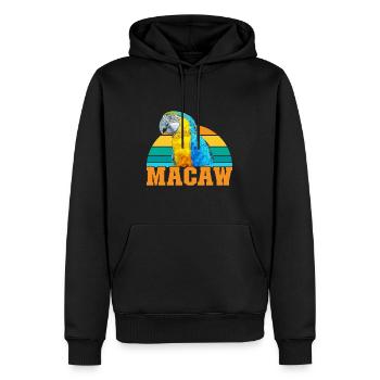 Macaw Vogel Papagei Fan Vogelliebhaber Aras - Männer Premium Bio Hoodie - Schwarz - Vorne - Nico (187cm)