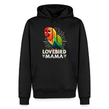 Lovebird Mom Vogelliebhaber Frauen - Männer Premium Bio Hoodie - Schwarz - Vorne - Nico (187cm)