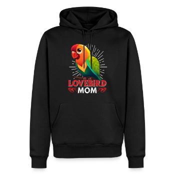 Lovebird Mom Vogelliebhaber Frauen - Männer Premium Bio Hoodie - Schwarz - Vorne - Nico (187cm)