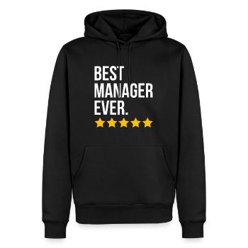 Bester Manager aller Zeiten Lustiger Verwalter - Männer Premium Bio Hoodie - Schwarz - Vorne - Nico (187cm)