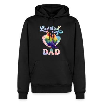Liebesvögel Lovebird Dad Vogelfreund Männer - Männer Premium Bio Hoodie - Schwarz - Vorne - Nico (187cm)