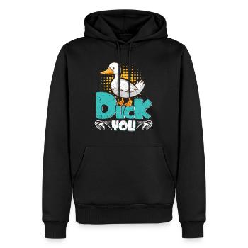Duck You Entchen frech Entenliebhaber Ducks - Männer Premium Bio Hoodie - Schwarz - Vorne - Nico (187cm)