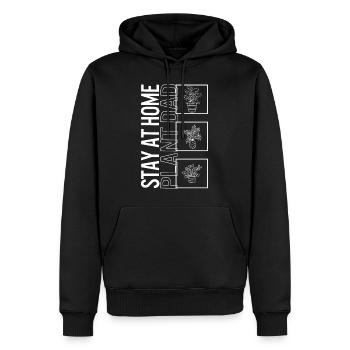 Stay At Home Plant Dad, Garden Plant Gardening - Men’s Premium Organic Hoodie - black - Front - Nico (187cm)