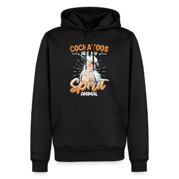 Les cacatoès Kakadu Vogel sont mon animal spirituel - Sweat à capuche Premium bio Homme - noir - Devant - Nico (187cm)