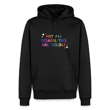 Tous les handicaps ne sont pas visibles Handicapés conscients - Sweat à capuche Premium bio Homme - noir - Devant - Nico (187cm)