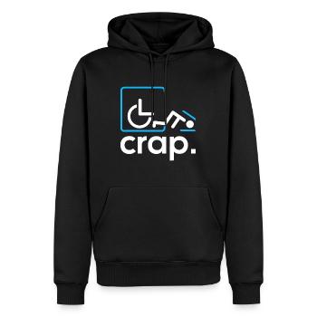 Handicap en fauteuil roulant Sensibilisation au handicap Inclusion - Sweat à capuche Premium bio Homme - noir - Devant - Nico (187cm)