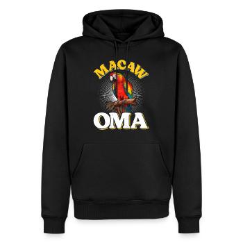 Macaw Grandma Vogelliebhaber Aras Papageien - Männer Premium Bio Hoodie - Schwarz - Vorne - Nico (187cm)