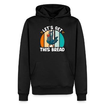 Pigeons Allons chercher ce Bread Pigeon amateurs - Sweat à capuche Premium bio Homme - noir - Devant - Nico (187cm)