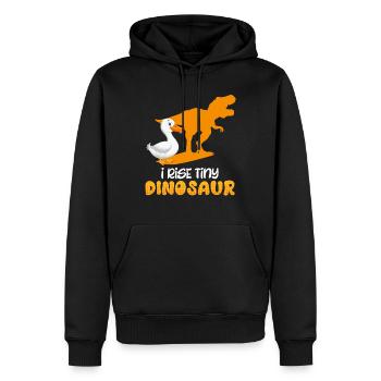 Duck Keeper I Rise tiny Dinosaur Duck Lover - Men’s Premium Organic Hoodie - black - Front - Nico (187cm)